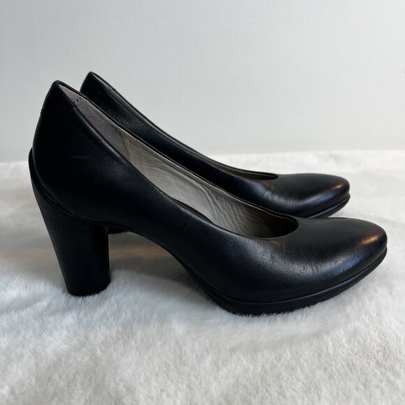 ECCO Shoes - Ecco Sculptured 75 Black Leather Pumps Heels Women’s Sz 37 / US 6/6.5